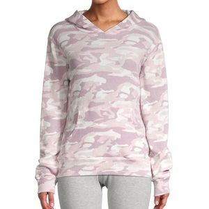 Monrow x SoulCycle Pink Waffle Camo Hoodie